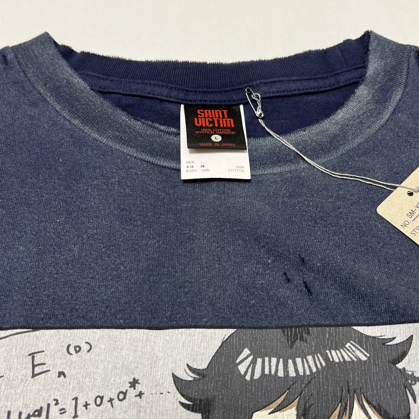 PLUTO x SAINT Mxxxxxx PLUTO SS TEE/Pluto co-branded retro tee Pluto distressed hole short sleeves Washed blue S-XL The washing and destruction process has reached the highest peak in the history of the brand. The real thing is quite good. This tee is derived from Osamu Tezuka's landmark masterpiece. Customized original unanimous co-branded main mark/wash mark. Original consistent cylindrical OE yarn fabric